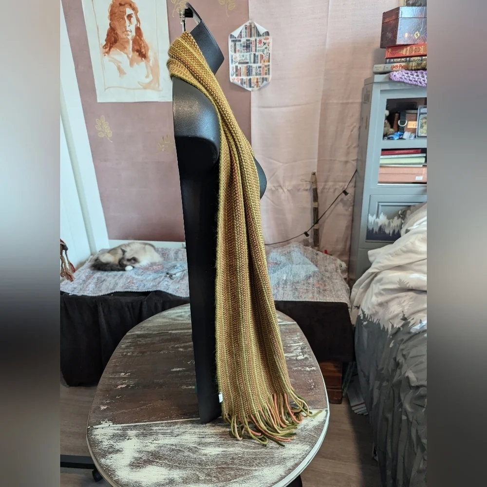 Yellow/‎ gold/ brown scarf soft knit